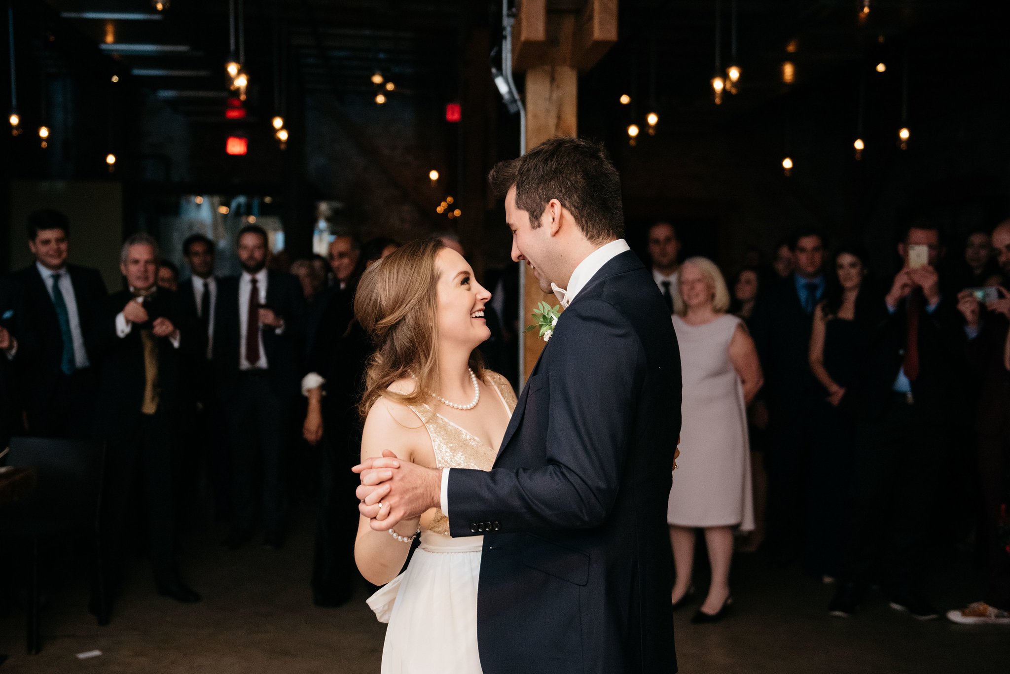 Guests dancing at wedding reception