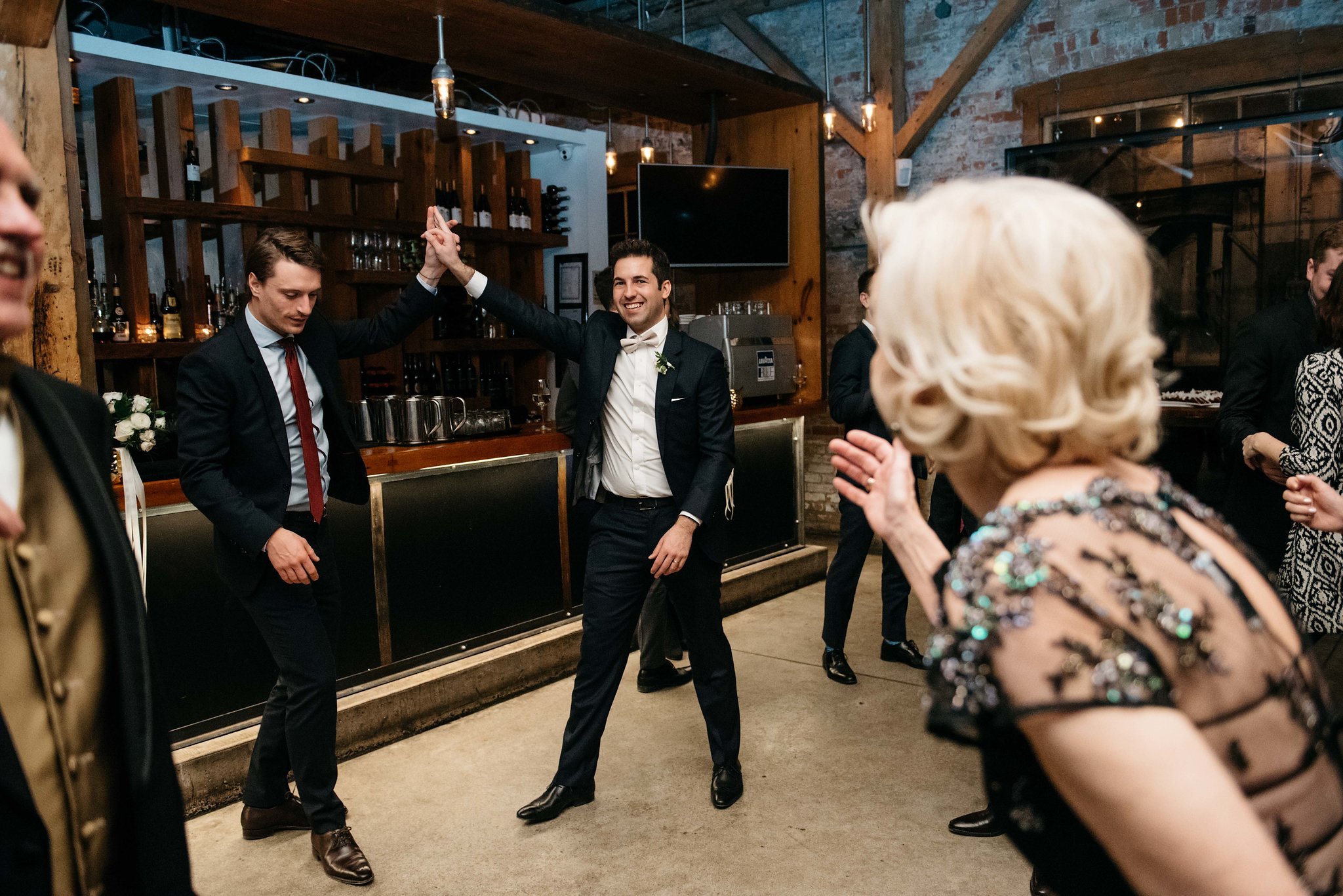 Couple dancing at wedding